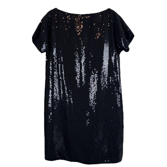 robert rodriguez sequin dress ROBERT RODRIGUEZ Gold Sequin Scoop Neck Sleeveless Tank Dress